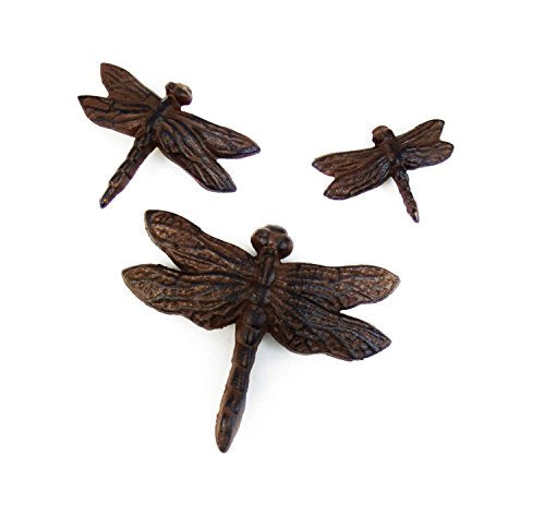 Upper Deck Set of Three Dragonfly Garden/Wall Decor