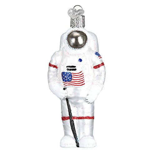 Old World Christmas Outer Space Gifts Glass Blown Ornaments for Christmas Tree Astronaut, Astornaut
