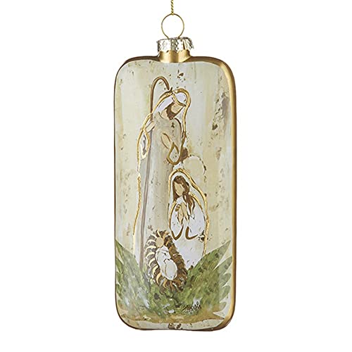 RAZ Imports 4224582 Holy Family Ornament, 6-inch Height, Glass