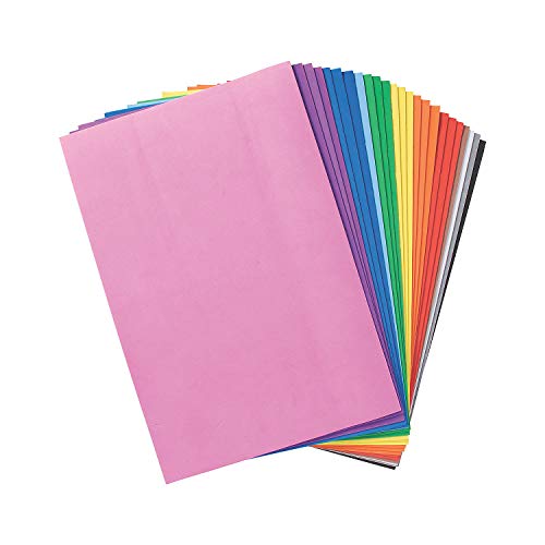 Fun Express Gigantic Fabulous Foam Sheets 24Pcs - Crafts for Kids and Fun Home Activities