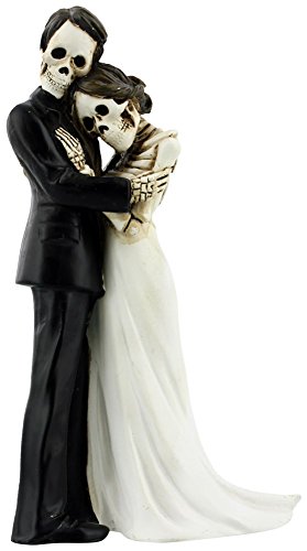 Pacific Trading YTC Embracing Wedding Bridal Skeleton Couple Decorative Figurine