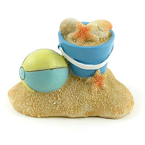 Midwest Design Imports Seashell Pale and Ball, 3" x 1.75" x 1.75", Multicolor