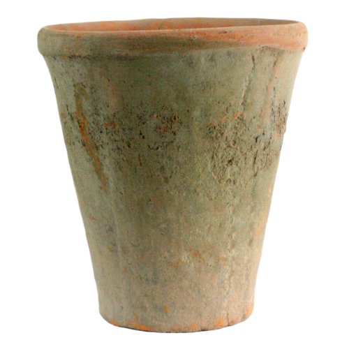 HomArt Rustic Terra Cotta Rose Pot, Medium, Antique Red, 1-Count