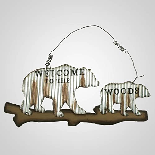 Lipco MDF Bears Welcome Sign, 16-inch Length, Home Decoration