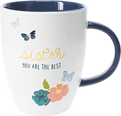 Pavilion Gift Company 28104 20 Oz Large Coffee Mug Tea Cup Sister You Are The Best, Blue