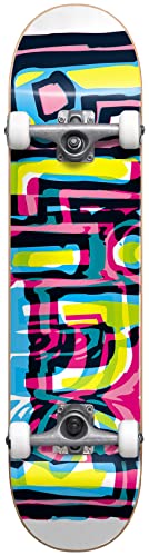 Dwindle Distribution Blind Skateboard Complete Logo Glitch White 7.25" x 29.2" Assembled