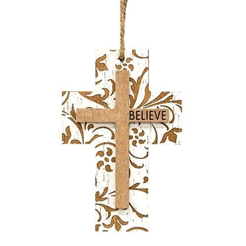 CWI Believe Cross Ornament