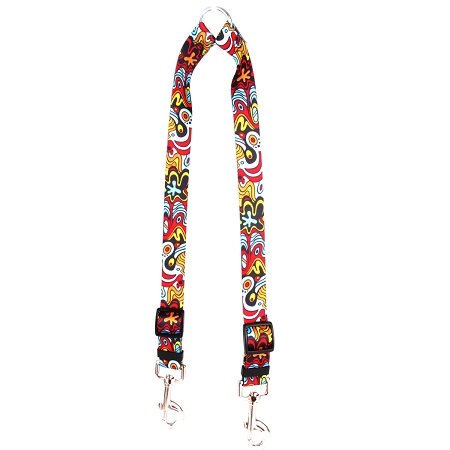 Yellow Dog Design Abstract Coupler Dog Leash 3/8" Wide and 9 to 12" Long, Small