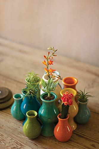 Kalalou Multi-Colored Ceramic Vases, Set of 13