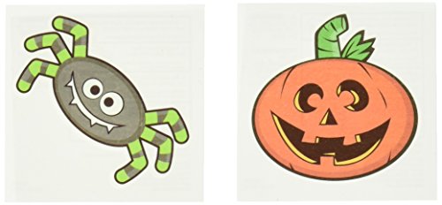 Amscan Cute Halloween Frights Tattoo | 2" x 2" | Pack of 24