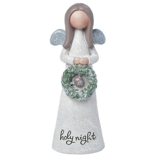 Blossom Bucket Holy Night Christmas Angel with Wreath