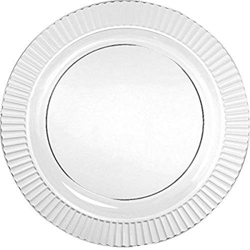 Amscan Clear Premium Plastic Round Plates | 10.25" | Pack of 16 | Party Supply