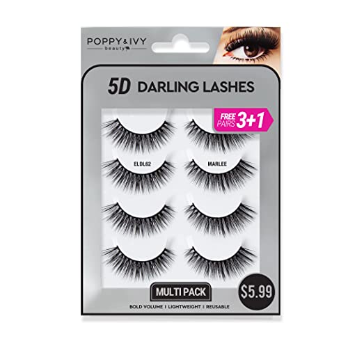 Absolute New York Poppy & Ivy 5D Darling Lashes - 4 Pairs (Marlee)