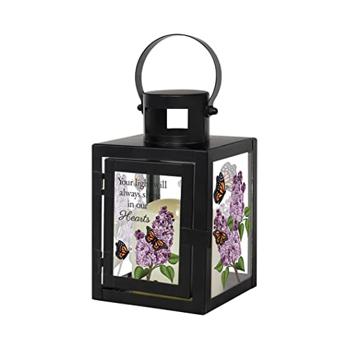 Carson 57617 in Our Hearts Decorative Candle Lantern, 9.5-inch Height