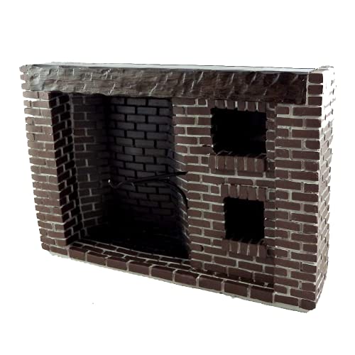 Aztec Imports Town Square Miniatures Colonial Fieldstone Walk in Fireplace