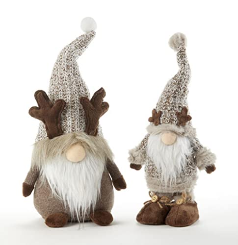 Delton Standing Dasher Gnome, 11.8-inch Height, Set of 2