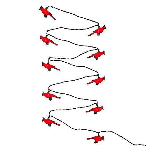 Kurt Adler UL0676 Red Cardinal Light Set, 10 Light