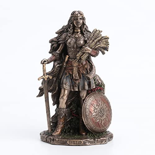 Unicorn Studio Veronese Design 8 5/8" Lady SIF The Norse Goddess of Earth and Family Resin Sculpture Bronze Finish