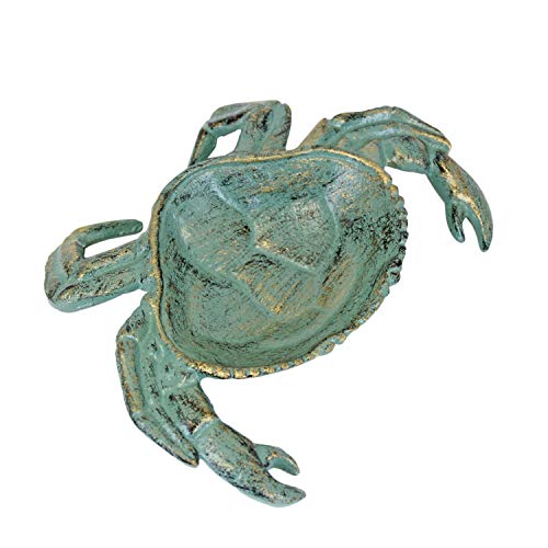 Beachcombers 7.87-inch Metal Crab Trinket Dish