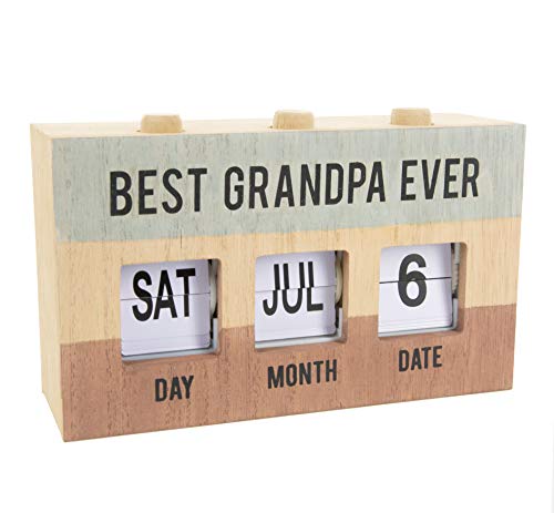 Pavilion - Best Grandpa Ever - Perpetual Wooden Desk Calendar