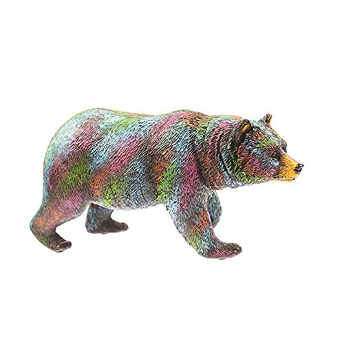 unison gifts BAF-763 9" L Multi Color Bear Figurine, Multicolor