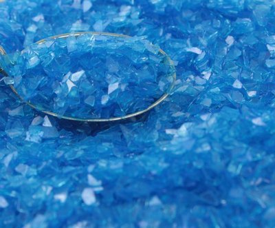 Meyer Imports Crushed Glass Glitter for Arts and Crafts - Broken Glass German Glitter for Resin Craft Art/Tumblers/Nail Art/DIY Jewelry Making Decoration - 1 OZ Jar - Translucent Blue