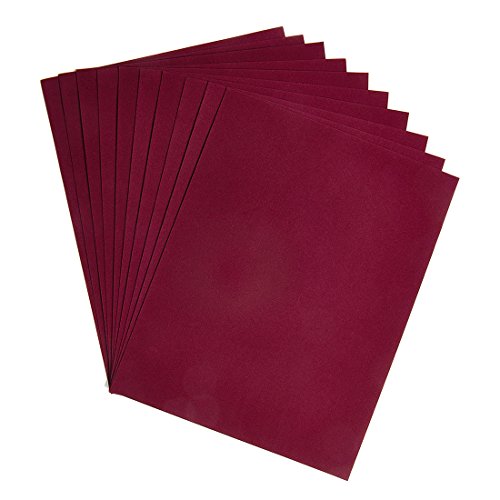 Hygloss Products Velour Paper - Soft, Velvety Surface Works With Printers ‚Äì Burgundy, 8-1/2 x 11 Inches - 10 Pack