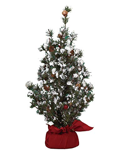 Transpac Imports Medium Tree in Gift Bag with Berries Decor Green