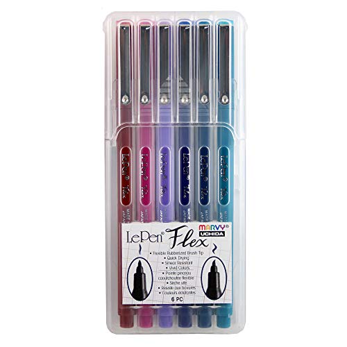 Uchida 4800-6B LePen Flex Set 6/Pkg-Jewel Colors, Assorted