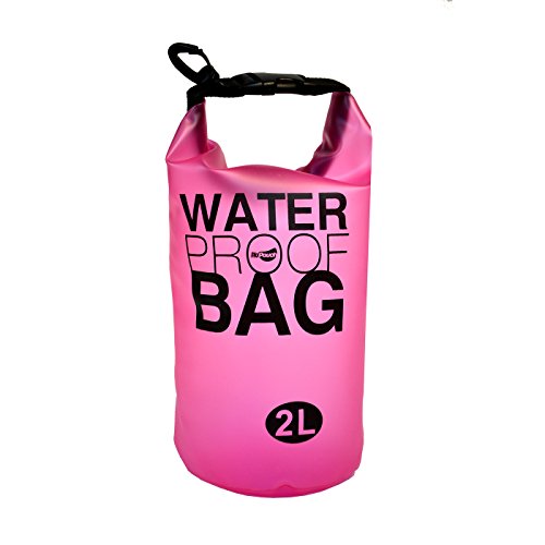 Calla NuPouch Waterproof Dry Bag for Camping, Beach, Kayaking, Boating & Outdoor Activities, 5L, Satin Pink