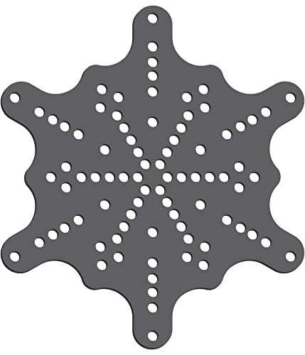 Rhinestone Genie Snowflake 5" Magnetic Rhinestone Template, Black