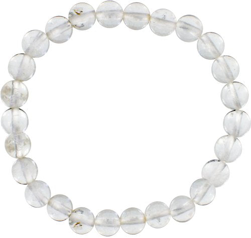 Kheops International Elastic Bracelet 8mm Round Beads - Natural Crystal