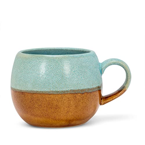 Abbott Collection  27-Trio-BLU Tri-Colour Ball Mug, Blue/Brown