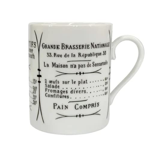 Pillivuyt, Brasserie Porcelain Coffee Mug, 10 Ounce