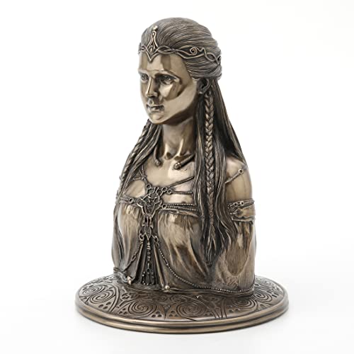 Unicorn Studio Veronese Design 7 5/8" Earth Mother Danu Bust Cold Cast Resin Antique Bronze Finish Sculpture
