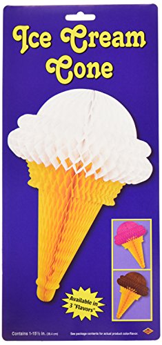 Beistle Tissue Ice Cream Cones, 151/2-Inch