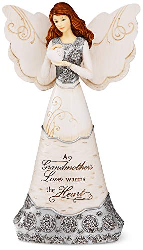 Elements Grandmother Angel Figurine by Pavilion, 8-Inch, Holding Heart, Inscription a Grandmother&