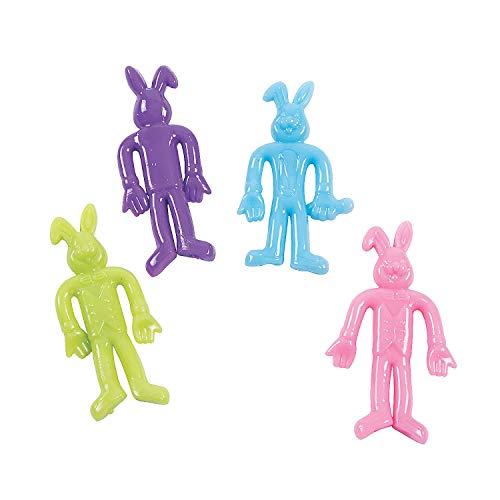 Fun Express Easter Stretchy Bunnies - Toys - 72 Pieces