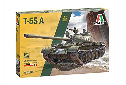 MRC Italeri 7081S 1:72 T-55 Building, Stand Model Making, Crafts, Hobby, Gluing, Plastic Kit, Camouflage