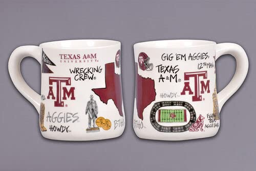 Magnolia Lane Coffee Mug, 16 Oz, 4.13-inch Height, Drinking Beverage (Texas A&M Aggies Icon)