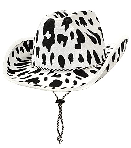 Beistle Adult Size Cow Print, White/Black-for Western Theme, Wild West Party, Cowboy Hat