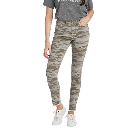 Mud Pie Women's Wylie Printed Jeans, Large,Green Camo