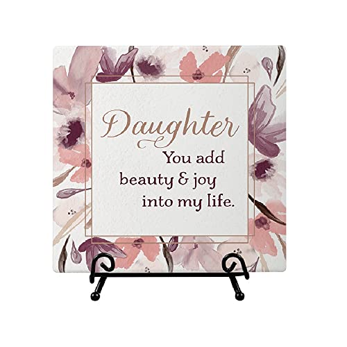 Carson 24659 Daughter Easel Plaque, 6-inch Square, Ceramic