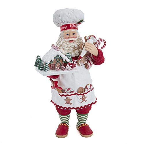 Kurt Adler Adler 10.5-Inch Fabrich‚àö¬© Gingerbread Chef Santa, Multi