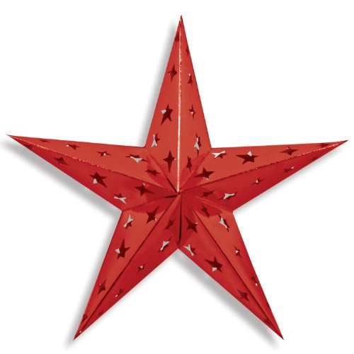 Beistle, 24-Inch Dimensional Foil Star, Red