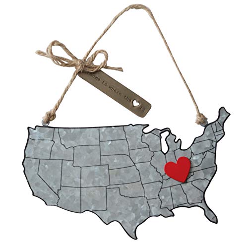 Mud Pie Home State Map Ornament, 3 3/4-inch