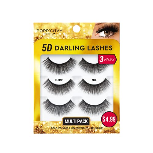 Absolute New York Poppy & Ivy 5D Darling Lashes - 3 Pairs (Mya)