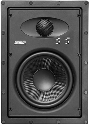 Earthquake Sound EWS600 Edgeless Series in-Wall Speakers (Black, Pair)