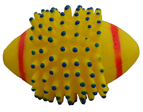Amazing Pet Products Dog Vinyl Squeak Toy, Vinyl Spiny Football, 4.75-Inch