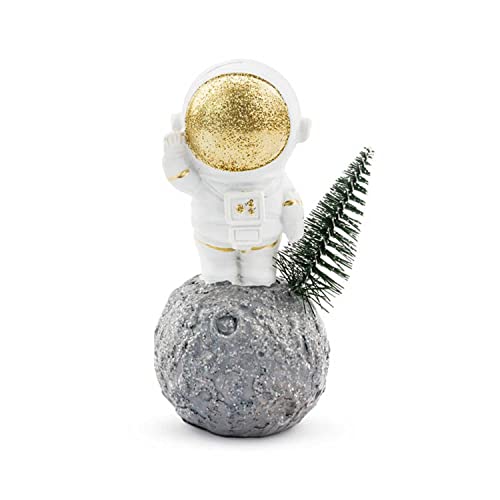 Napco Waving Astronaut Standing on Moon Figurine, 4.75 Inch